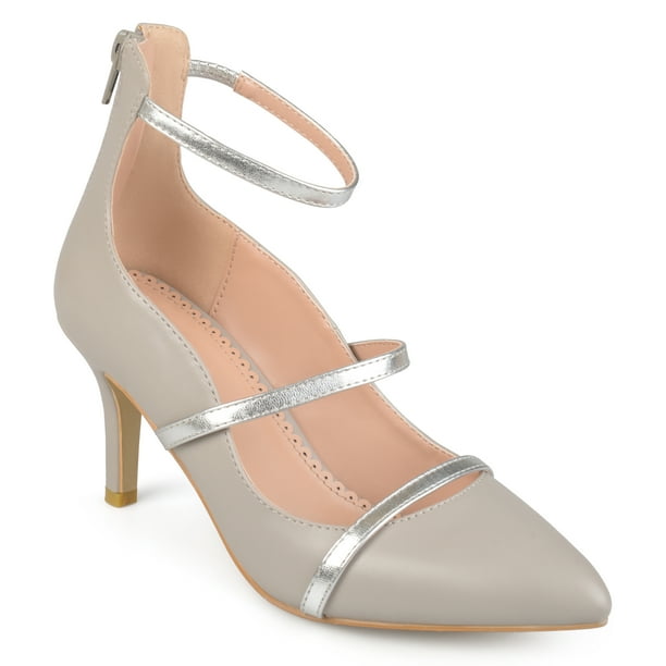 Brinley Co Womens Faux Leather Pointed Toe Ankle Strap Heels Brinley Co Womens Faux Leather Pointed Toe Ankle Strap Heels